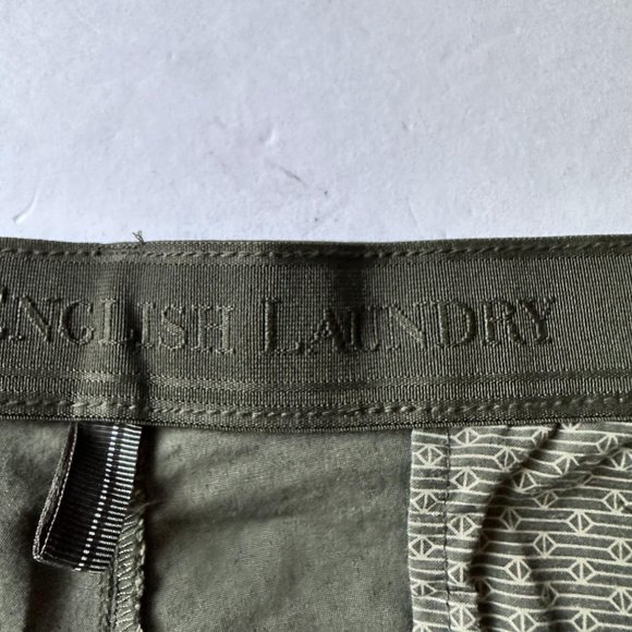 English Laundry Chino Men's Slimmer Straight Leg Pants 40 x 32 Olive Green - Picture 9 of 15